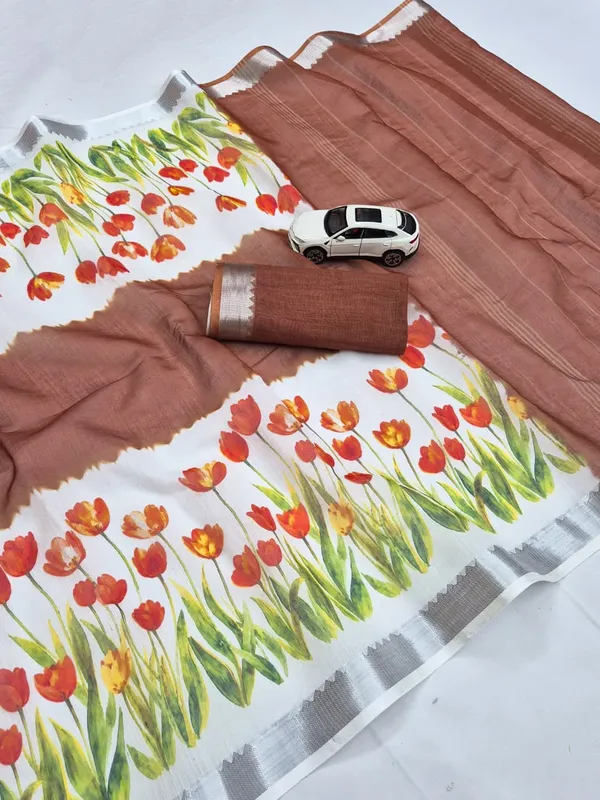 Sm_Designer_Digital_Printed_Soft_Linen_Saree_With_Traditional_Mangalagiri_Border_Brown