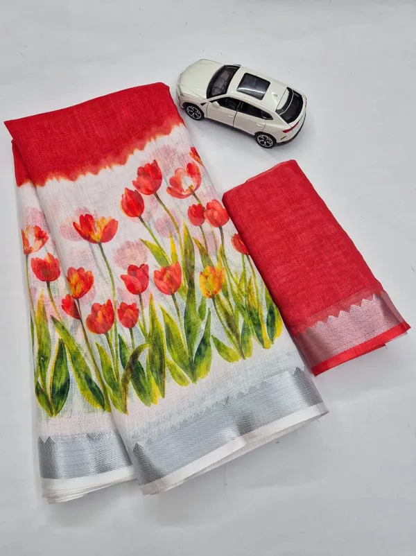 Sm_Designer_Digital_Printed_Soft_Linen_Saree_With_Traditional_Mangalagiri_Border_Brown