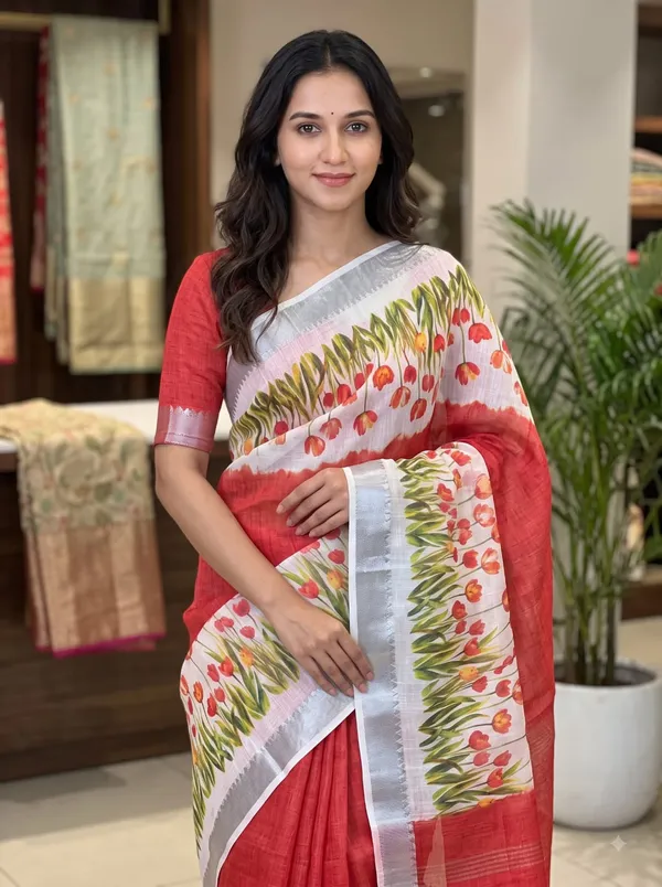 Sm_Designer_Digital_Printed_Soft_Linen_Saree_With_Traditional_Mangalagiri_Border_Brown