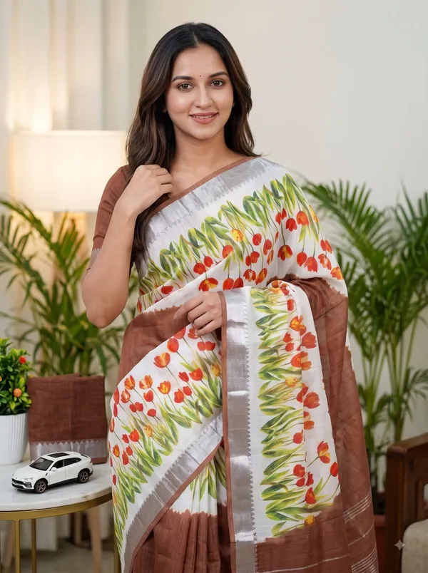 Sm_Designer_Digital_Printed_Soft_Linen_Saree_With_Traditional_Mangalagiri_Border_Brown