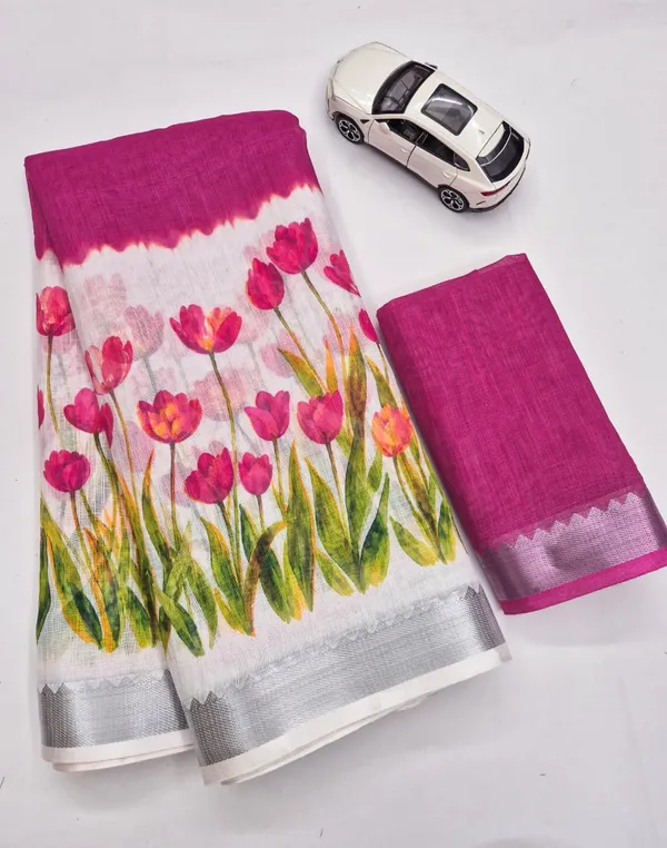 Sm_Designer_Digital_Printed_Soft_Linen_Saree_With_Traditional_Mangalagiri_Border_Brown