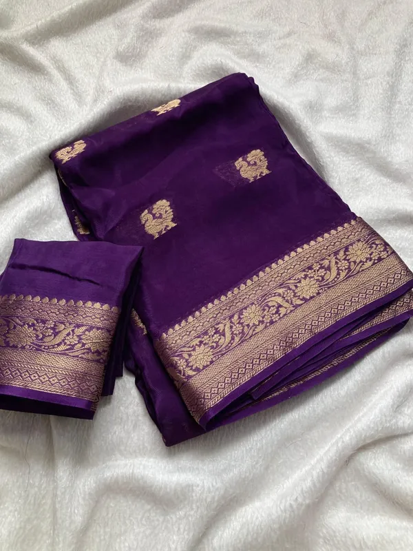 Sm_Pure_Viscose_Mysore_Silk_Crepe_Saree_With_Jacquard_Peacock_Design_Purple