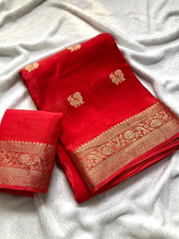 Sm_Pure_Viscose_Mysore_Silk_Crepe_Saree_With_Jacquard_Peacock_Design_Crimson_Red