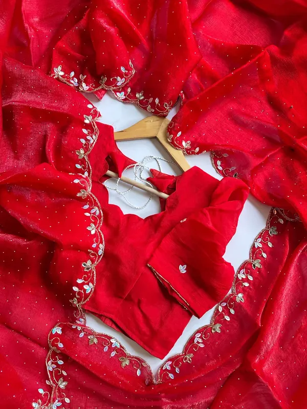 Sm_Karwa_Chauth_Special_Pure_Chiffon_Handwork_Saree_Scarlet_Red