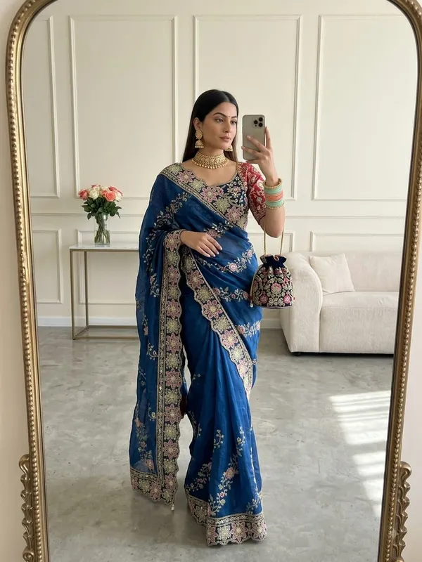 Sm_Jhamkudi_Heavy_Fendy_Satin_Lehariya_Sequence_Saree_Royal_Blue