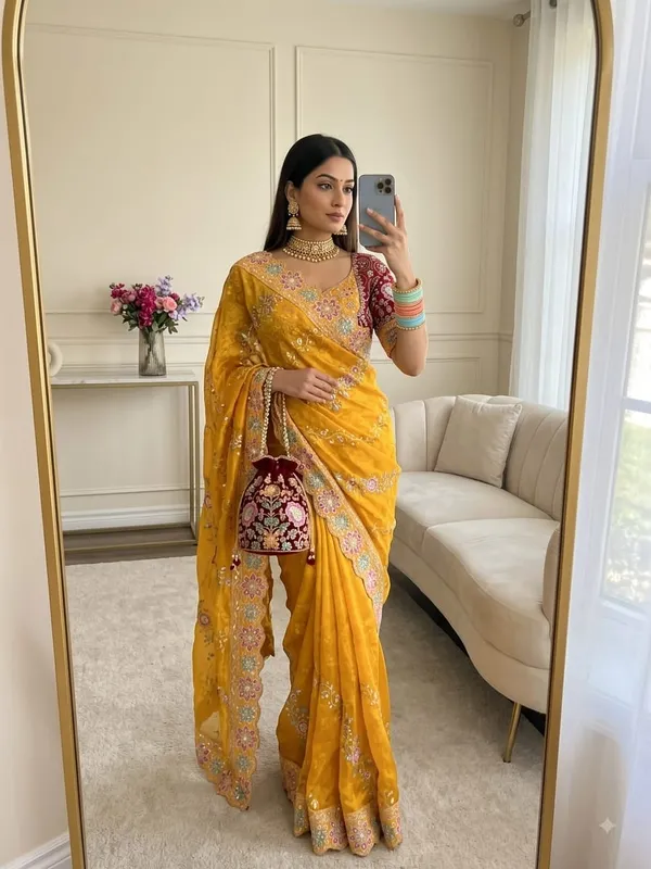 Sm_Jhamkudi_Heavy_Fendy_Satin_Lehariya_Sequence_Saree_Haldi_Yellow