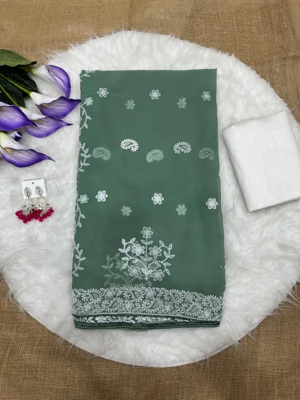 Sm_Soft_Georgette_Embroidered_Chikankari_Saree_Black