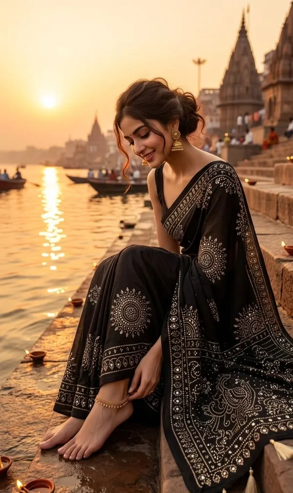 Sm_Heavy_Pure_Satin_Moss_Saree_With_Traditional_Ajrakh_Print_Fine_Zari_Black