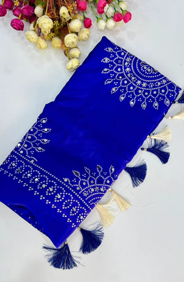 Sm_Heavy_Pure_Satin_Moss_Saree_With_Traditional_Ajrakh_Print_Fine_Zari_Blue