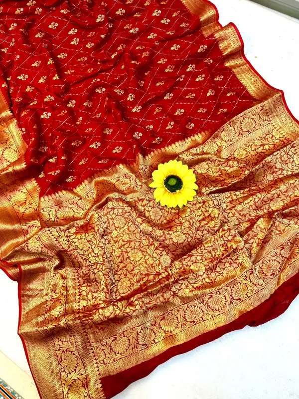 Sm_Hand_Dyed_Kanjivaram_Bandhani_Teen_Daani_Cotton_Silk_Saree_Default_Title