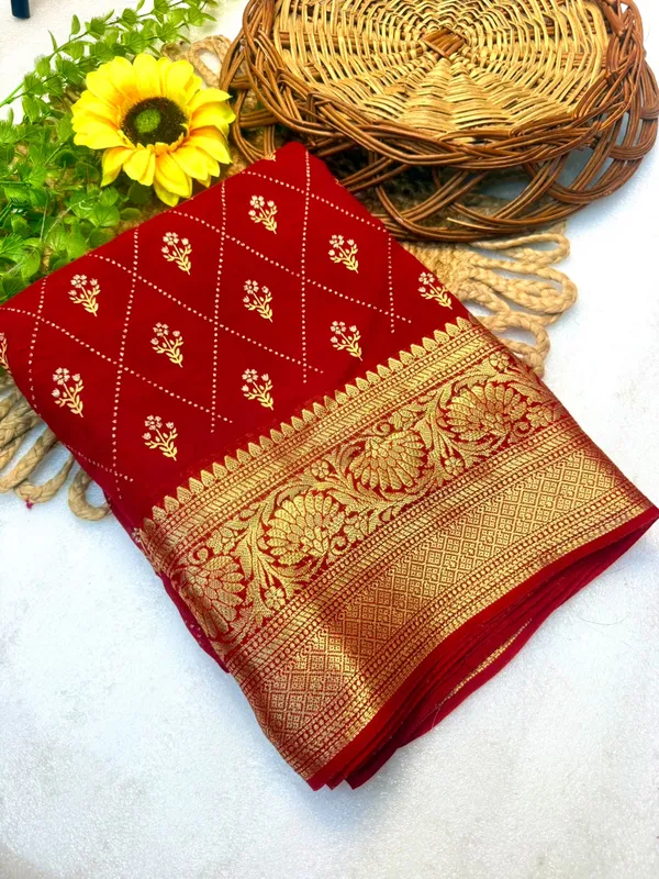 Sm_Hand_Dyed_Kanjivaram_Bandhani_Teen_Daani_Cotton_Silk_Saree_Default_Title