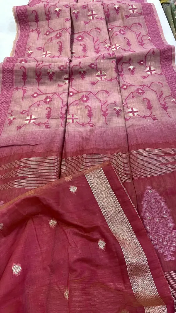 Sm_Elegant_Jamdani_Woven_Jaal_Soft_Silk_Blend_Saree_With_Artistic_Pallu_Purple