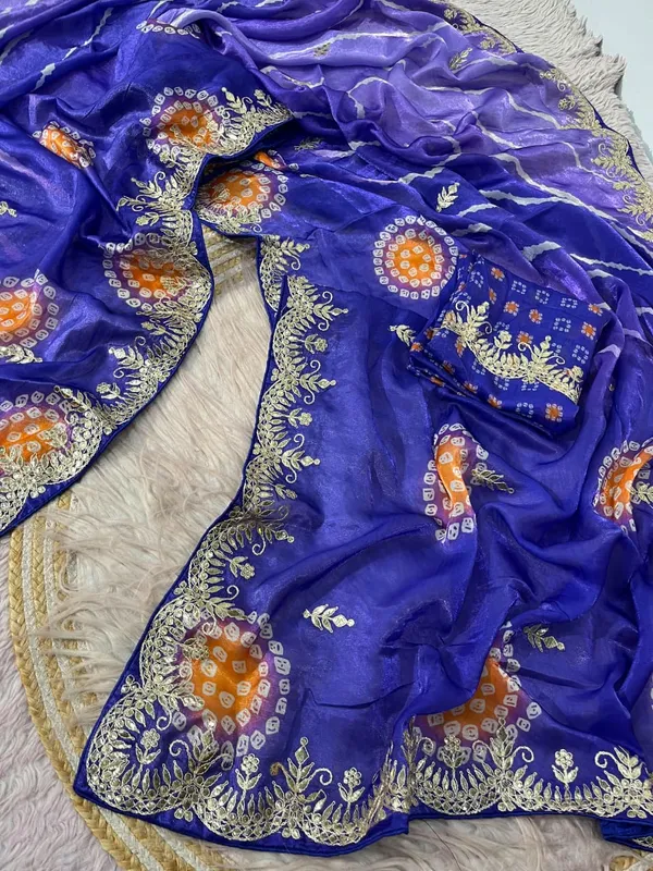 Sm_Soft_Shine_Space_Silk_Bandhej_Leheriya_Print_Saree_Rani_Pink