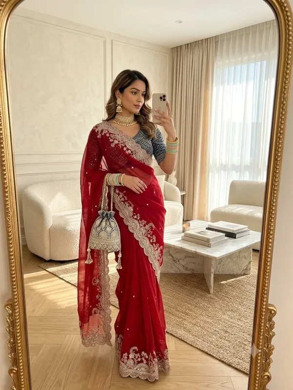 Sm_Pranjal_Designer_Soft_Fandy_Satin_Saree_With_3mm_Sequins_Embroidery_Jaal_Crimson_Red
