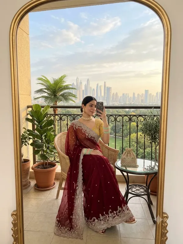 Sm_Pranjal_Designer_Soft_Fandy_Satin_Saree_With_3mm_Sequins_Embroidery_Jaal_Crimson_Red