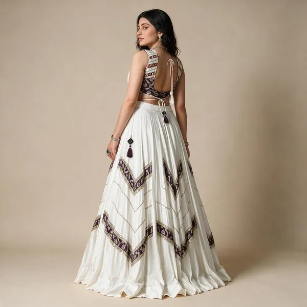 White_Rayon_Mirror_Work_Printed_Lehenga_Choli_For_Women