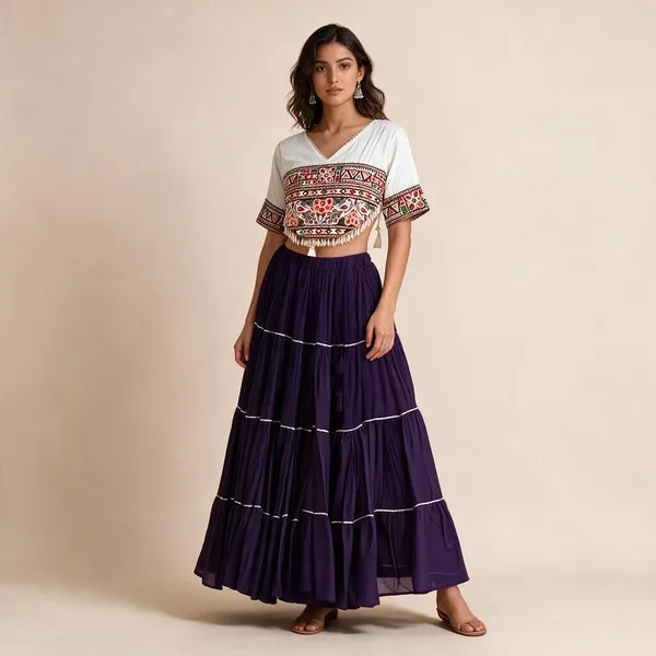 Purple_Kora_Cotton_Full_Stitched_Lehenga_Choli_For_Women
