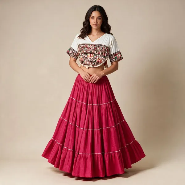 Rani_Pink_Kora_Cotton_Full_Stitched_Lehenga_Choli_For_Women