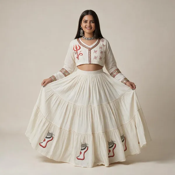 Off_White_Cotton_Kediyu_Style_Hotfix_Work_Lehenga_Choli_For_Women