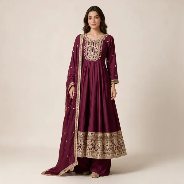 Wine_Purple_Roman_Silk_Embroidered_Party_Gown_Pant_Dupatta_Set_For_Women
