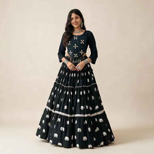 Dark_Navy_Blue_Cotton_Hand_Work_Chaniya_Choli_Set_For_Women