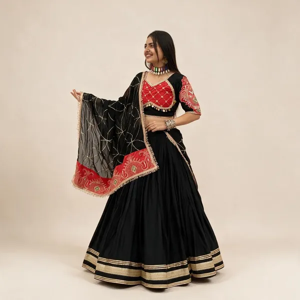 Black_Red_Rayon_Cotton_Embroidered_Chaniya_Choli_With_Jacket_For_Women