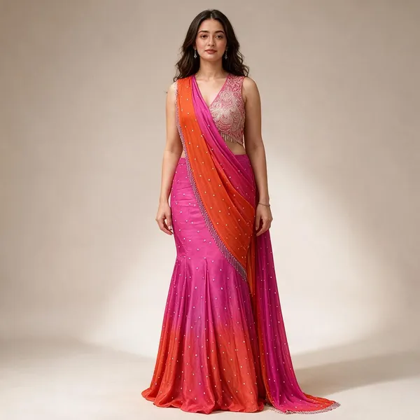 Red_Crepe_Silk_Digital_Print_Lehenga_Saree_For_Women