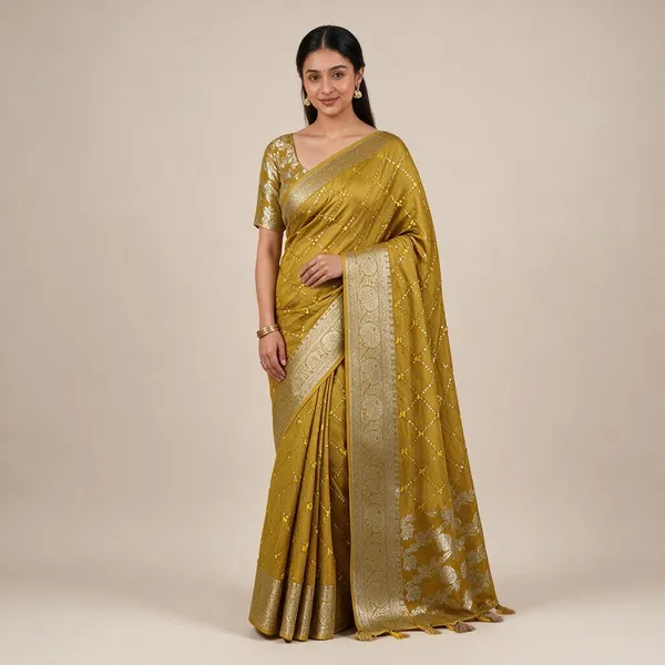 Mustard_Yellow_Viscose_Mysore_Crepe_Sequin_Zari_Woven_Saree_For_Women