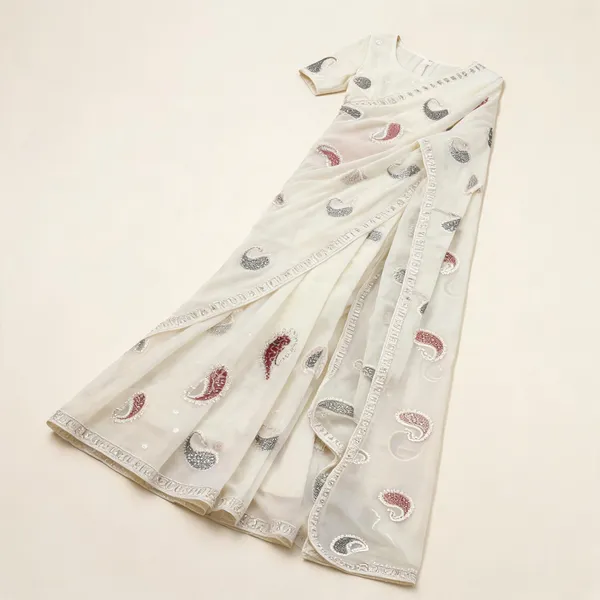 Off_White_Melbourne_Simmer_Silk_Kashmiri_Embroidery_Swarovski_Saree_For_Women