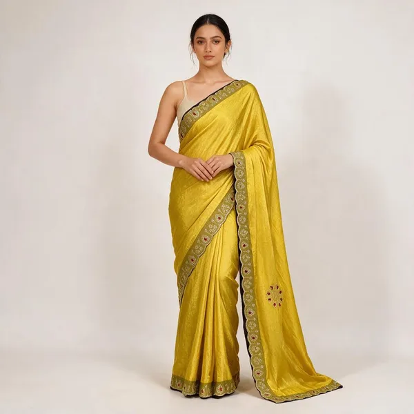 Haldi_Yellow_Chiffon_Fendi_Silk_Handwork_Jarkan_Stone_Saree_For_Women