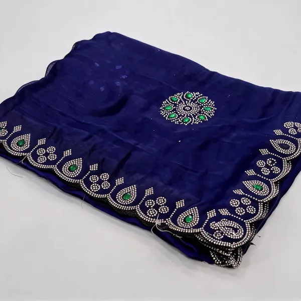 Royal_Blue_Chiffon_Fendi_Silk_Handwork_Jarkan_Stone_Saree_For_Women