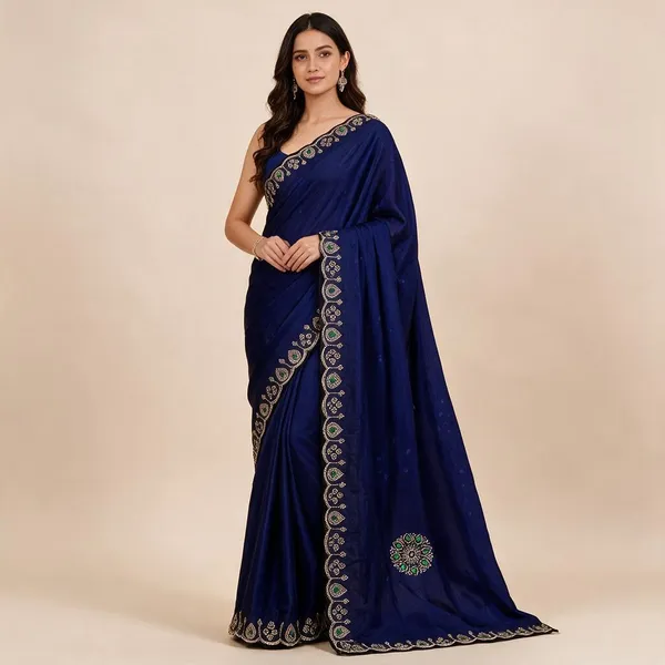 Royal_Blue_Chiffon_Fendi_Silk_Handwork_Jarkan_Stone_Saree_For_Women