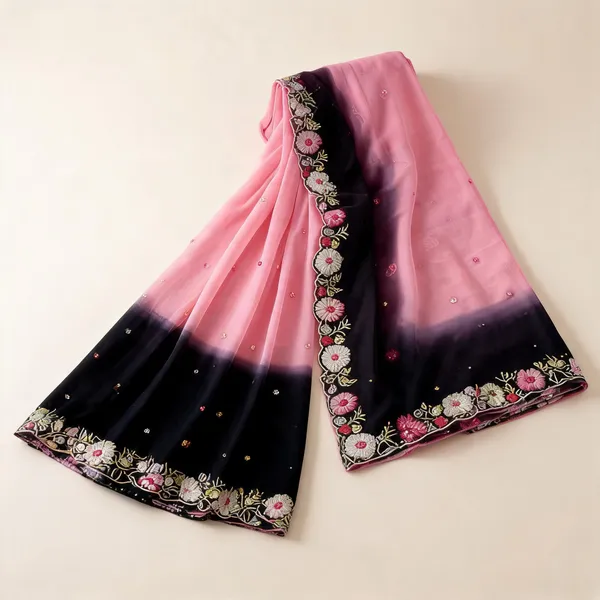 Pink_Georgette_Sequin_Embroidered_Party_Wear_Saree_For_Women