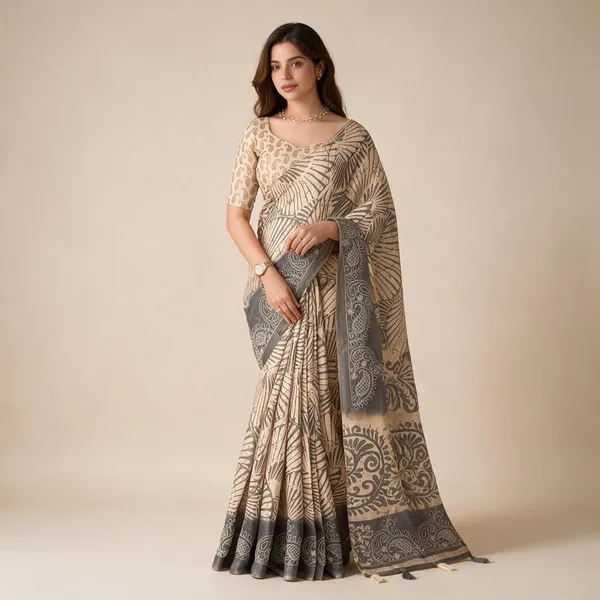 Grey_Cotton_Thread_Sequin_Embroidery_Festive_Saree_For_Women