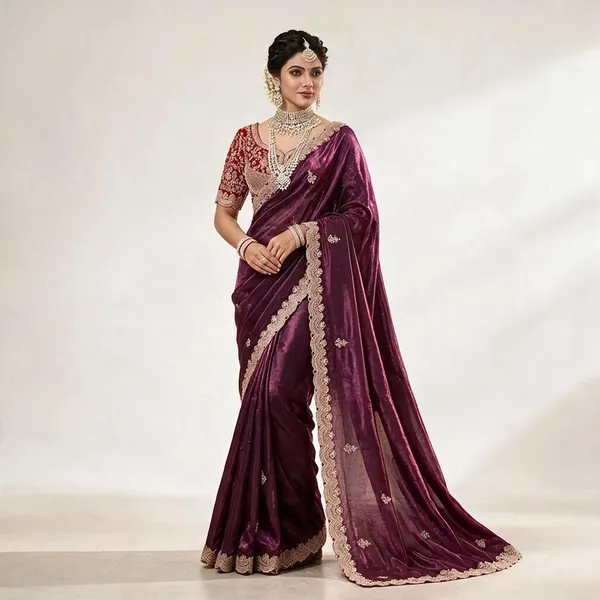 Deep_Wine_Space_Silk_Sequins_Thread_Embroidery_Festive_Saree_For_Women