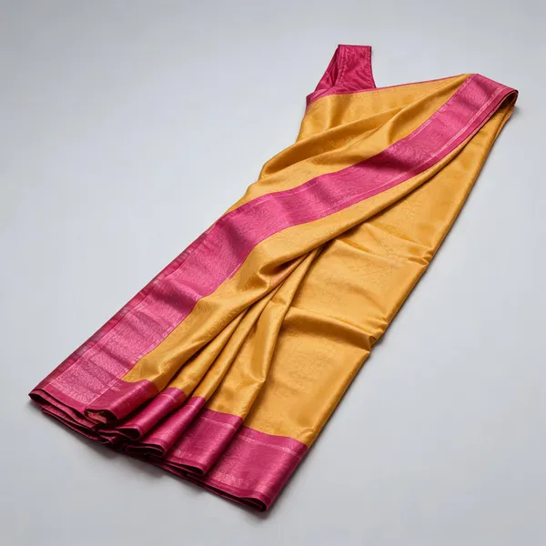 Haldi_Yellow_Lichi_Silk_Jacquard_Woven_Saree_For_Women