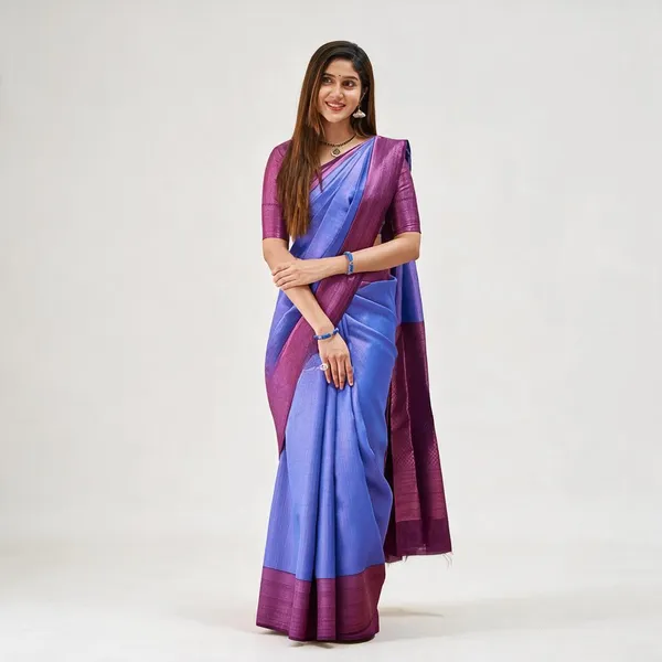 Blue_Lichi_Silk_Jacquard_Woven_Saree_For_Women