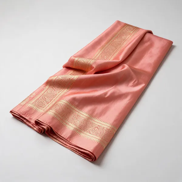 Dusty_Peach_Space_Silk_Zari_Woven_Belt_Pallu_Saree_For_Women