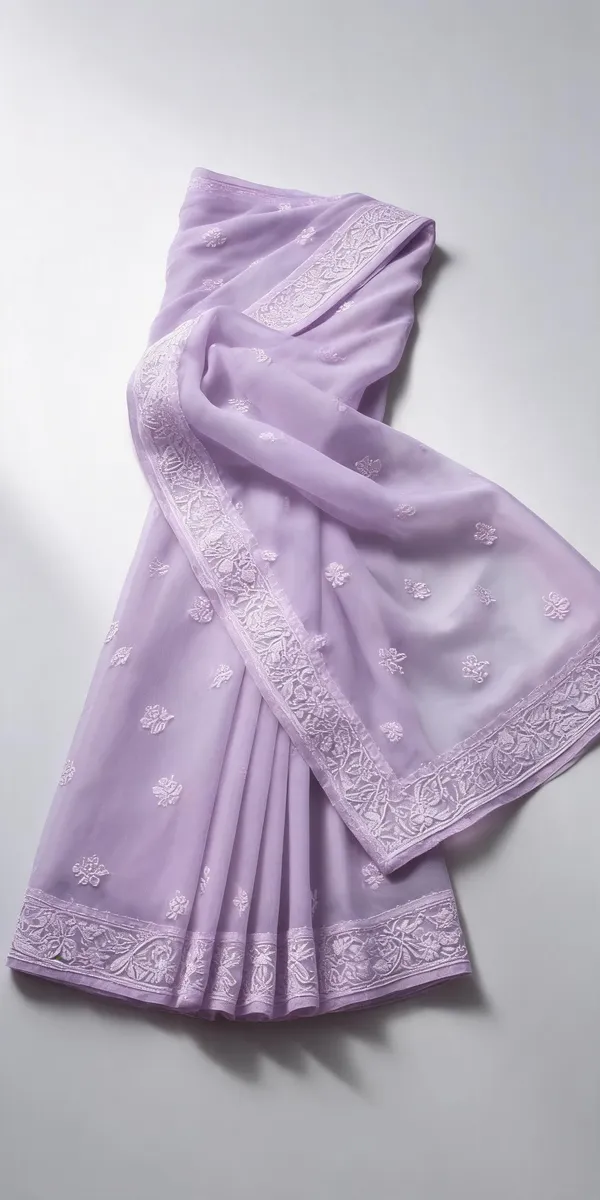 Lavender_Soft_Georgette_Chikankari_Embroidered_Saree_For_Women