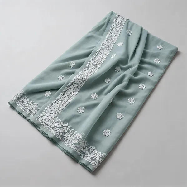 Sage_Green_Soft_Georgette_Chikankari_Embroidered_Saree_For_Women