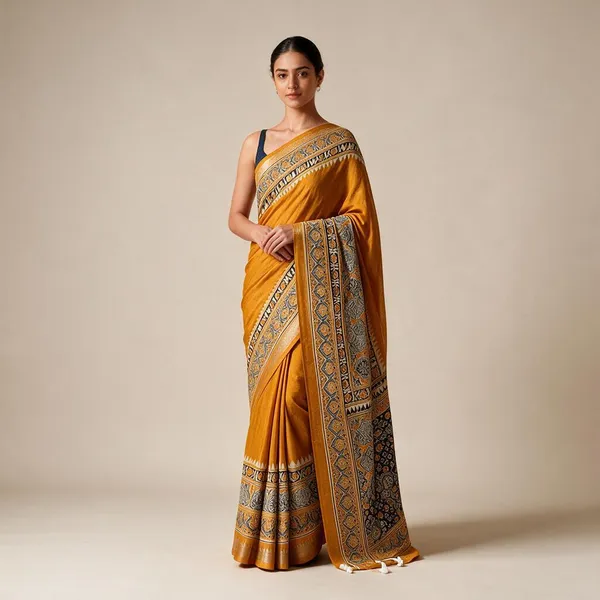 Yellow_Marshmallow_Silk_3D_Bandhej_Digital_Print_Saree_For_Women