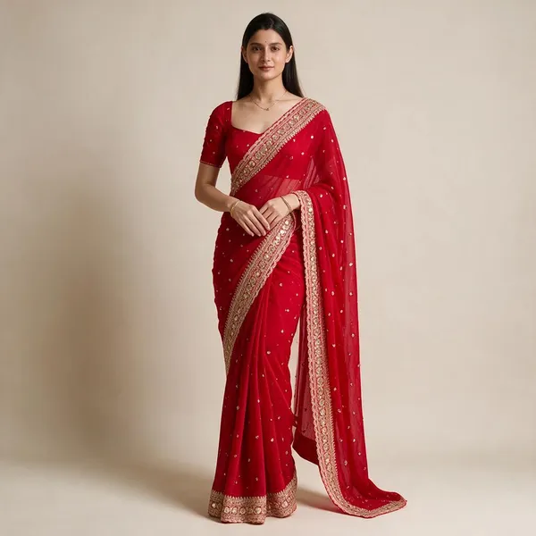 Red_Rangoli_Silk_Zari_Sequins_Coding_Embroidery_Border_Saree_For_Women