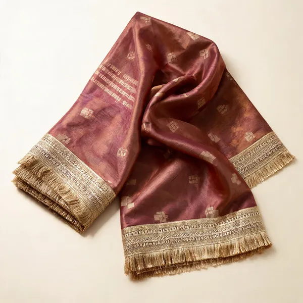Dusty_Rose_Tussar_Silk_Jacquard_Buti_Woven_Lace_Border_Saree_For_Women