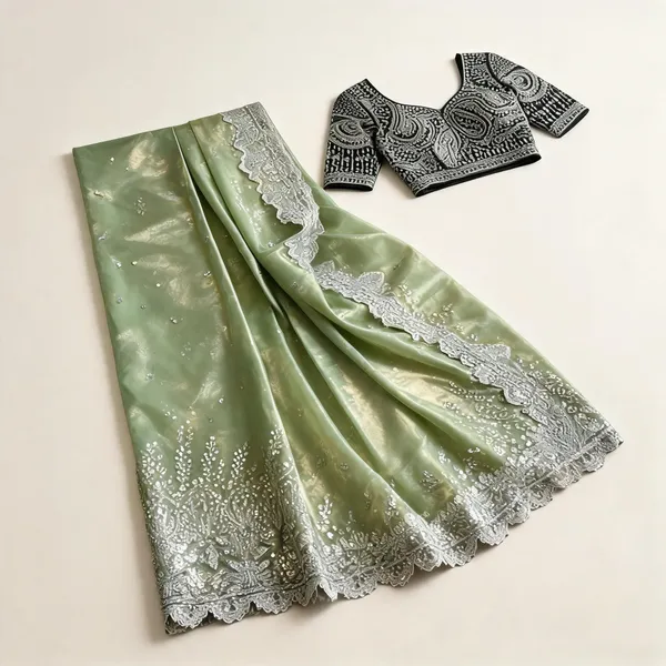 Sage_Green_Satin_Sequins_Embroidery_Jaal_Party_Wear_Saree_For_Women