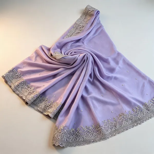 Lavender_Satin_Sequins_Embroidery_Jaal_Party_Wear_Saree_For_Women