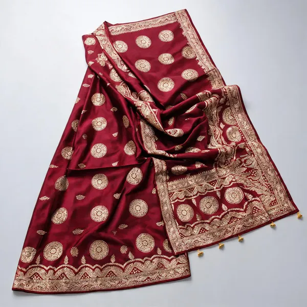 Deep_Wine_Dola_Viscose_Meenakari_Gota_Patti_Saree_For_Women