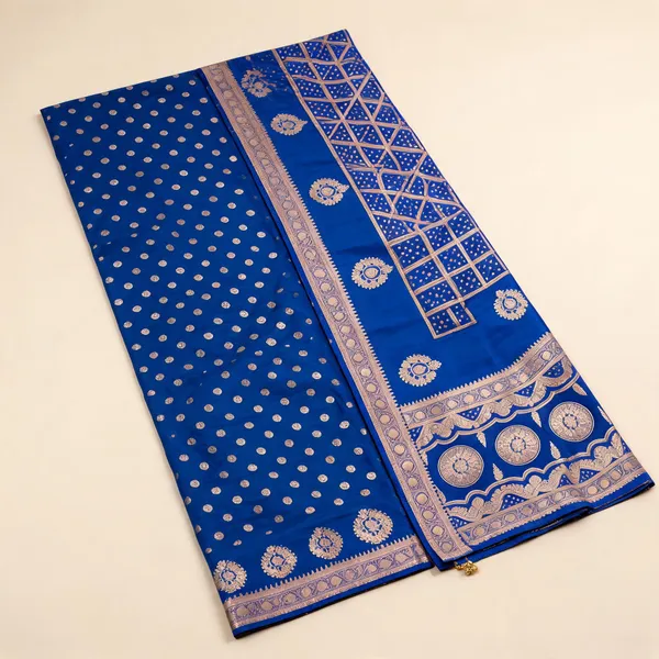 Royal_Blue_Dola_Viscose_Meenakari_Gota_Patti_Pallu_Saree_For_Women