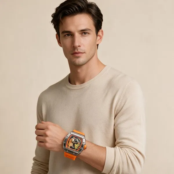 Orange_Silicone_Analog_Watch_For_Men