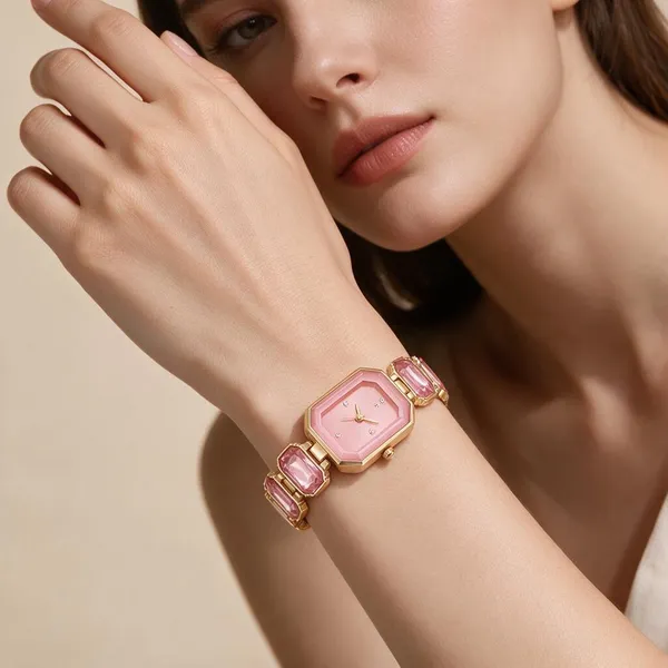 Green_And_Pink_Gold_Tone_Crystal_Link_Analog_Watch_For_Women_Pack_Of_2
