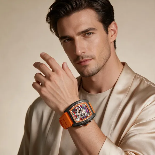 Orange_Silicone_Analog_Watch_For_Men